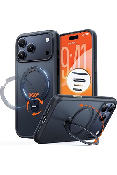 TORRAS Q3 360 Spin for iPhone 17 Pro Max Case Magnetic Stand, Compatible with...