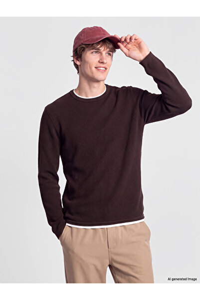 LC Waikiki Xside Brown Crew Neck Men's Sweater