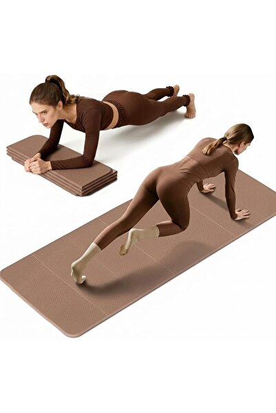 GENERAL Foldable Fitness Yoga Mat | 2/5" (10MM) Extra Thick Non-Slip TPE 180x...
