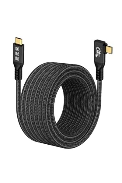 CABLEDECONN كابل تمديد USB C 3.2 منحني بطول 5 متر (16.5 قدم) للشحن ونقل البيا...