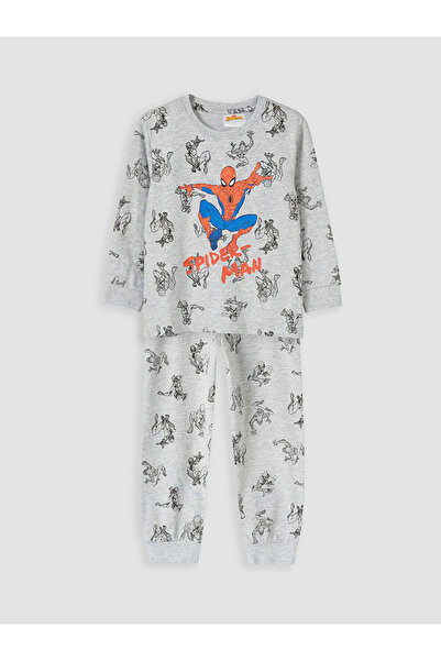 LC Waikiki Lcw Kids Gray Spider-Man Printed Boys' Pajama Set