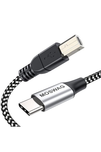 GENERAL كابل MOSWAG من USB C إلى B، كابل من النوع C إلى USB MIDI لأجهزة هواوي...