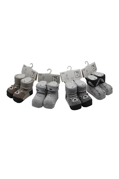Bibaby Καλτσάκια bebe Unisex Animal Faces B Baby - Καφέ