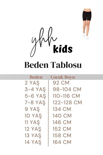 YHH Kids Çocuk Kısa Tayt Penye %100 Pamuklu Grimelanj