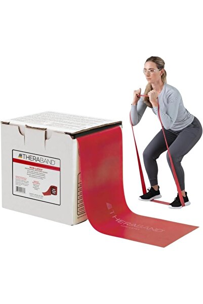 THERABAND أشرطة مقاومة احترافية خالية من اللاتكس لتمارين الجسم العلوي والسفلي