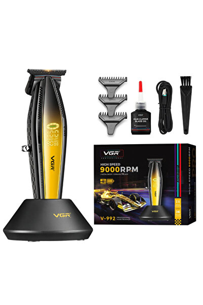 VGR Voyager V-992 Profesyonel Şarjlı Tıraş Makinesi - 9000 RPM Seramik T-Bıça...