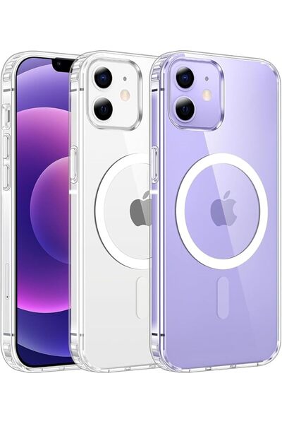 Generic Magenta Clear Case for iPhone 12 Pro, Anti-Yellowing Transparent Prot...