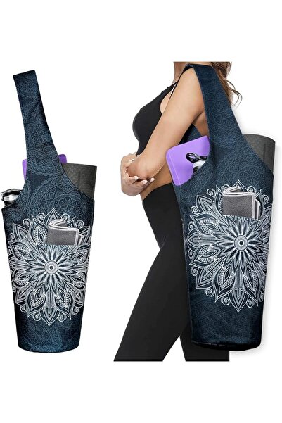 GENERAL Fashion Printed Yoga Mat Bag with Large Side Pocket & Zipper Pocket L...