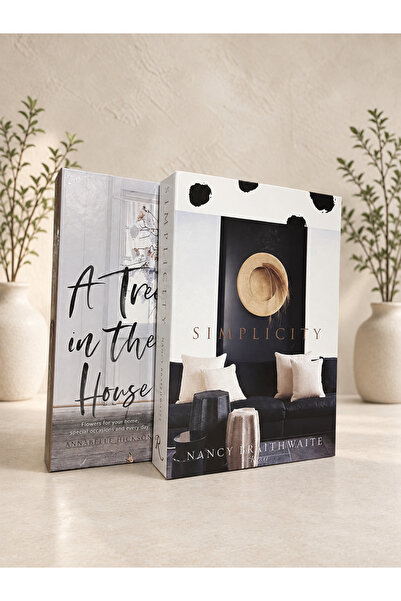 LUMEYA HOME Simplicity & A Tree in the House Dekoratif Kitap Kutu Seti 2’li –...