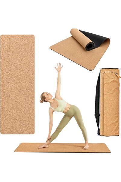 Rightsure Cork Yoga Mat with Carry Bag