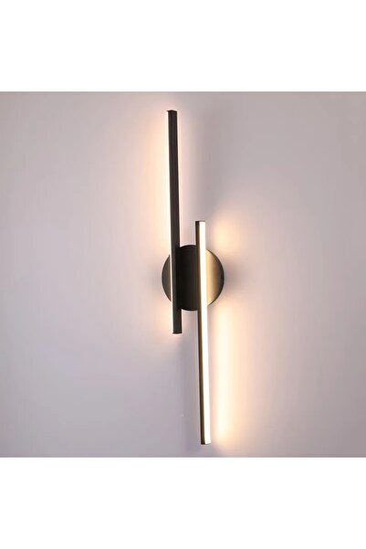 Modern Aplik Çift Yönlü Çubuk Led Siyah Günışığı Lineer Avize Armatür 70cm