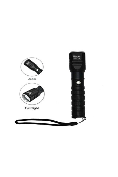 Watton Wt-087 Şarjlı Pilli Zoomlu El Feneri