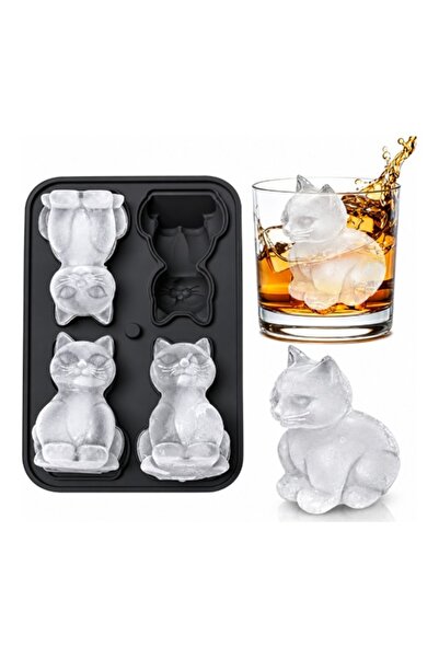 Meridian Point 4-Piece High Quality Cat Shaped Ice Mold