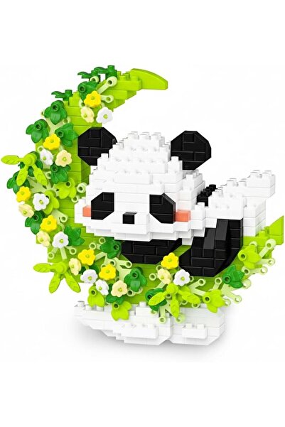 KASTWAVE Mini Panda Building Blocks with Flowers, Micro Animal DIY Building K...