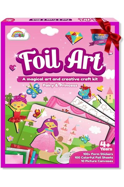 ZMLM Foil Art Kit for Kids - Arts Crafts Fun Mess Free Activity, Gifts for Ag...