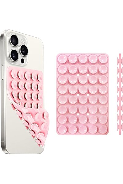 KOWVOWZ 2Pcs Silicone Suction Cup Phone Case Mount Double Sided, Phone Access...