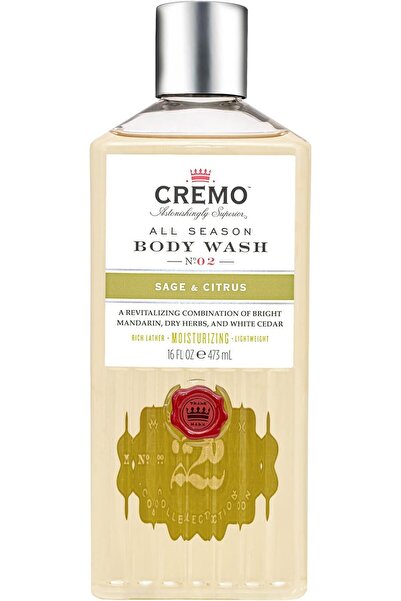 Cremo All Season Body Wash, Sage & Citrus, 16 Ounce