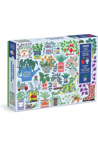 Galison Planter Perfection 1000 Piece Puzzle with Shaped Pieces from - 27” x ...