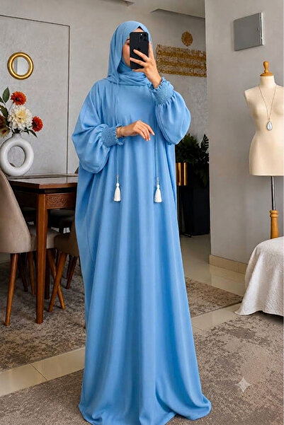 Generic Brand Free Size Women's Prayer Hijab with Integrated Headscarf and Veil