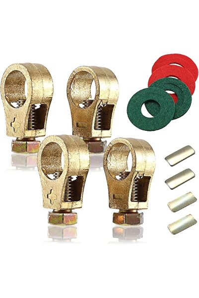 KASTWAVE 2 Pairs Pure Copper Battery Terminal Connectors, Positive and Negati...
