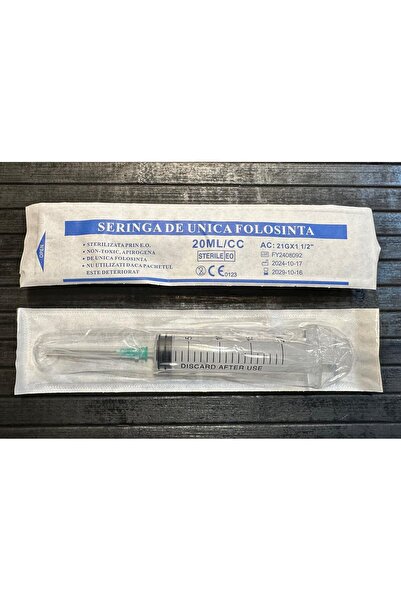 medicast Seringi sterile 20 ml cu ac 21G x 1 1/2", de unică folosință, ambala...