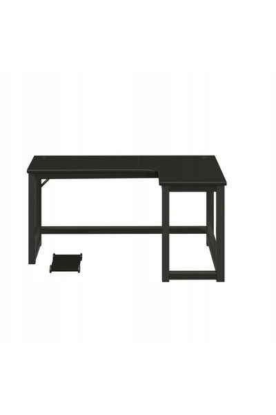 Muvu Birou de gaming de colț, mare, modern, negru, 140 cm,