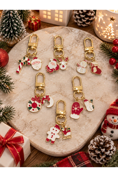 blackcomb Yılbaşı Figürlü Mineli Gold Cüzdan Süsü Yeni Yıl Klipsli Charm Çant...