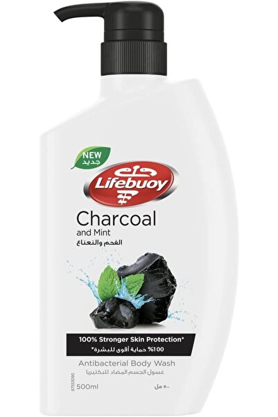 Lifebuoy Anti Bacterial Charcoal & Mint Body Wash, 500 Ml