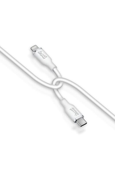 Alfanar كابل شحن ونقل بيانات من USB-C إلى USB-L، كابل سيليكون بطول 1 متر - يد...