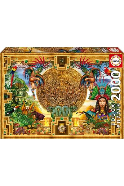 EDUCA - 2000 piece puzzle for Adults | Mayan Aztec Montage. Measurement: 96 x...