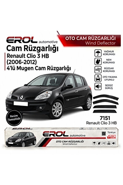 Erol Renault Clio 3 (2006-2012) 4'lü HB Mugen Cam Rüzgarlığı