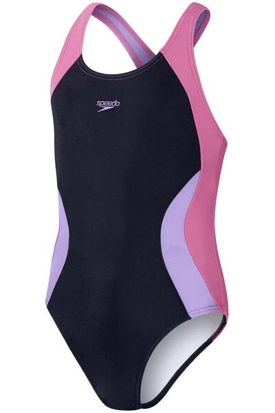SPEEDO بدلة سباحة من قطعة واحدة للفتيات من Colorblock Spiritback