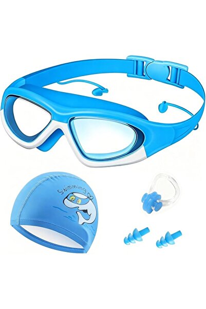 KOWVOWZ Kids Swimming Goggles with Swimming Cap, Upgraded Design Anti-Fog Ant...
