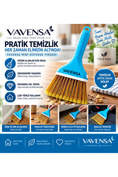 VAVENSA Mini El Süpürgesi Temizlik Fırçası Masa Tezgah Kırıntı Toz Temizleyici