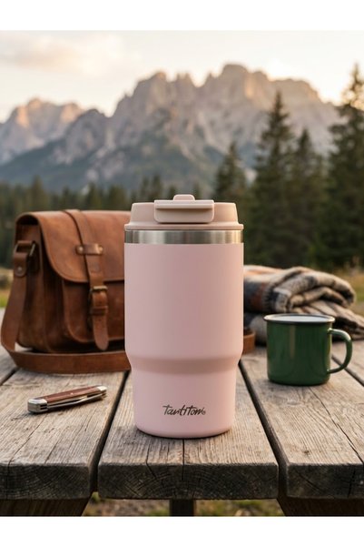 Tantitoni 050-01-Cream Color 2-in-1 Thermos Cup with Lid 480ml (New Product)