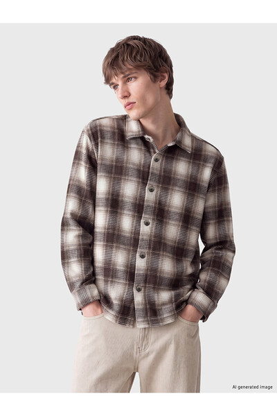 LC Waikiki I Relax Fit Checkered Embroidered Men's Shirt from Freezen Store