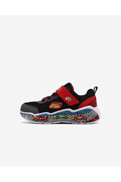 SKECHERS Play scene little boy black/red sports shoes 407312n bkrd