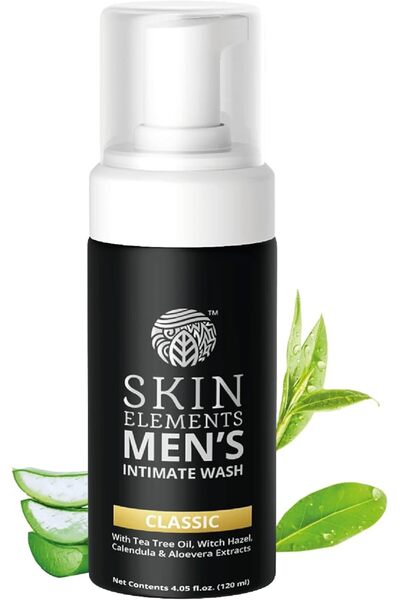 Skin Elements Intimate Wash for Men | pH Balanced Foaming Wash with Tea Tree ...