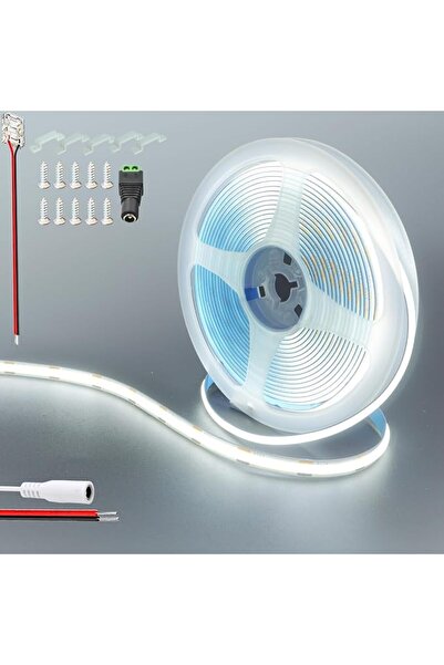 GENERAL 12V COB 480LEDs Strip Lights (No Power Supply),16.4FT/5M,Cool White,4...