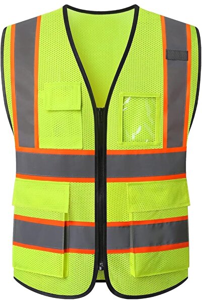wisfunlly High Visibility Safety Vest,Breathable Unisex Workwear with Reflect...