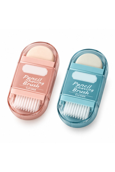 Bsr Set 2 ascutitori cu radiera, plastic, multicolor, 6 cm
