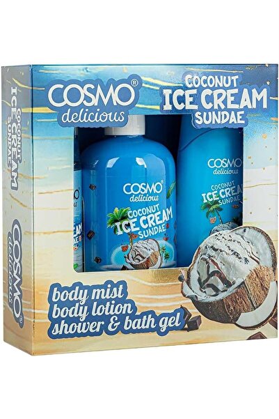 CD Cosmo Designs مجموعة هدايا كوزمو للعناية بالبشرة بنكهة آيس كريم جوز الهند ...