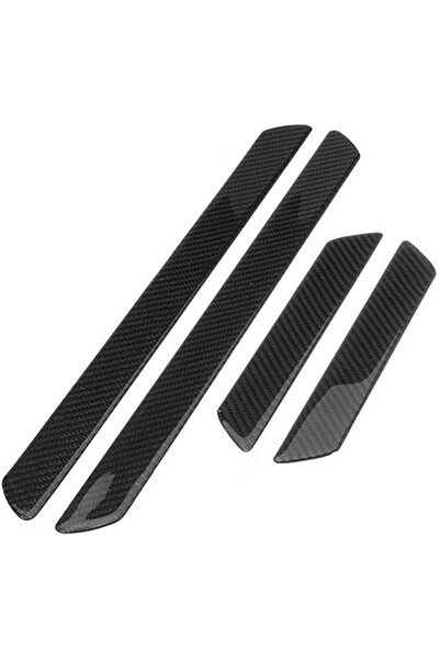 autogoodstore Car Door Sill Plate Protectors-Carbon Fiber Pattern Door Entry ...