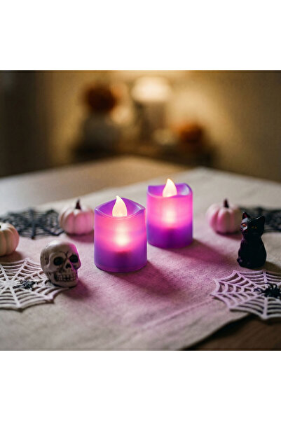 Alista Home Σετ 2 διακοσμητικών κεριών LED για το Halloween, θερμό λευκό φως,...