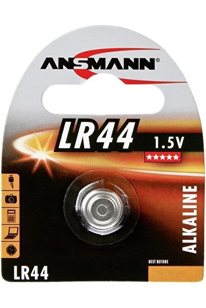 ANSMANN بطارية LR44 [عبوة واحدة] قلوية 1.5 فولت، مثالية للمصابيح اليدوية الصغ...