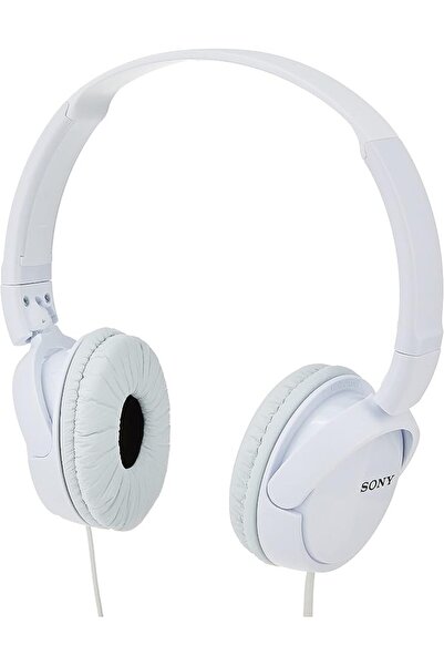 Sonyeo سماعات رأس سوني MDR-ZX110/WC خفيفة الوزن بدون ميكروفون - بيضاء مقاس واحد