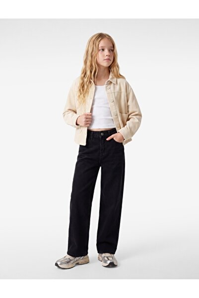 Koton Pamuklu Loose Fit Geniş Paça Denim Pantolon