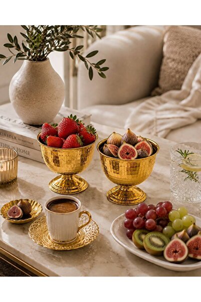 PARLADECOR PASLANMAZ ÇELİK GOLD 2 Lİ DARBELİ AYAKLI ÇEREZLİK, DONDURMALIK, KR...
