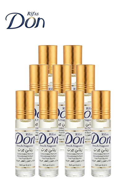 Rifas Don 9 قطع من العطور الفرنسية المركزة بعبوة دوارة 6 مل
