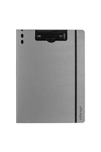 OEM Clipboard A4 cu copertă argintie și închidere elastică